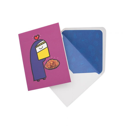 Mubarak Greeting Card - Purple