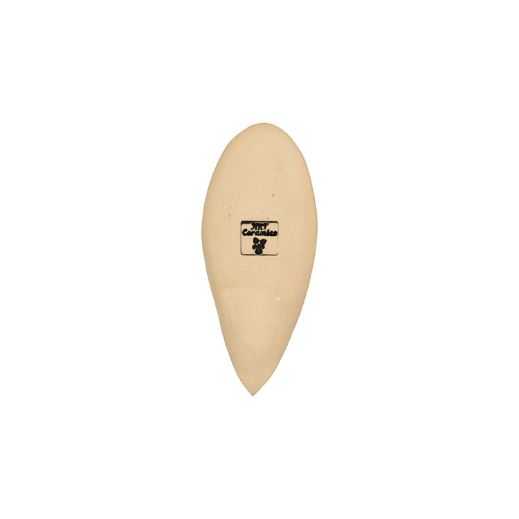 Ceramic Leaf Design Plate (Small/Beige)