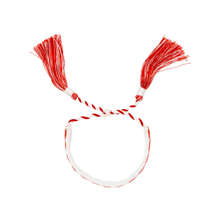 Tatreez Bracelet (White/Red)