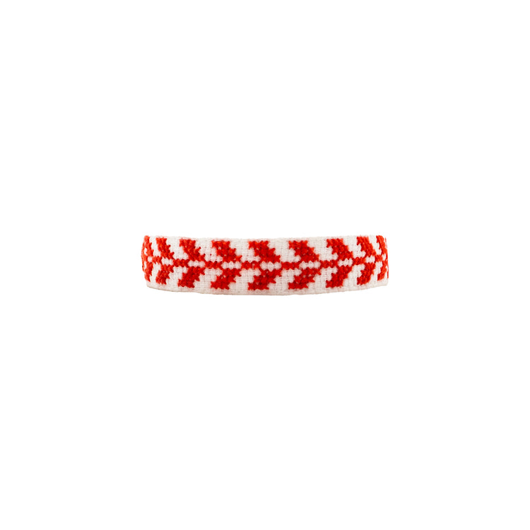 Tatreez Bracelet (White/Red)