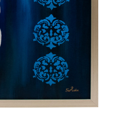 Hand Painted Calligraphy on Canvas (Bismillahi Rahmani Raheem)