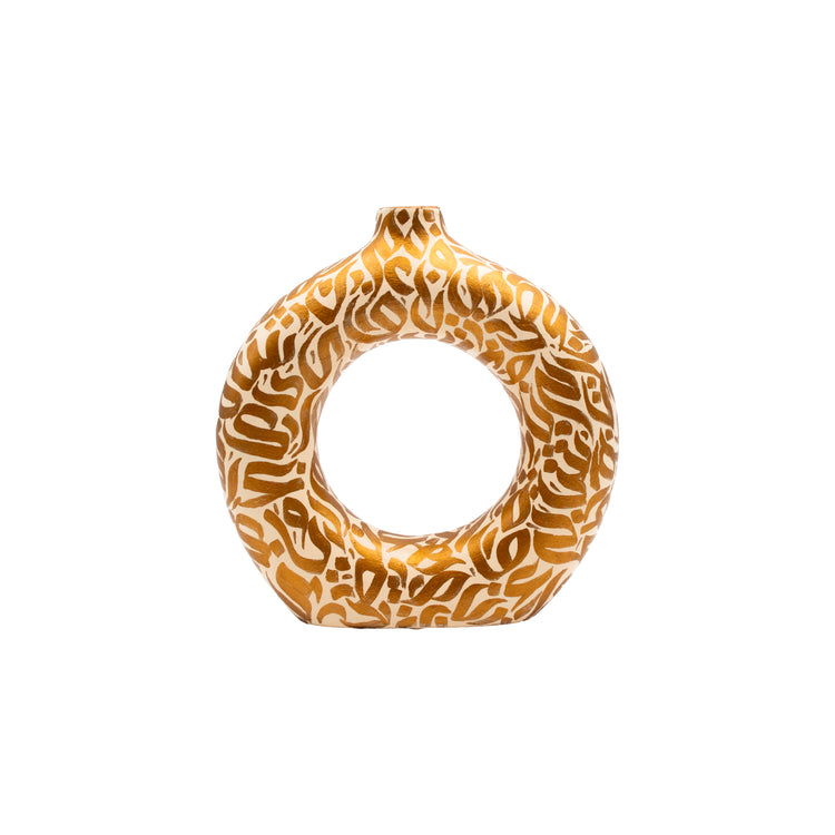 Hand Painted Calligraphy (Round Cermic Vase)