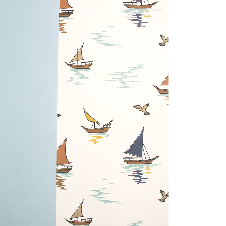 Wrapping Paper Dhow Boats + Light Blue