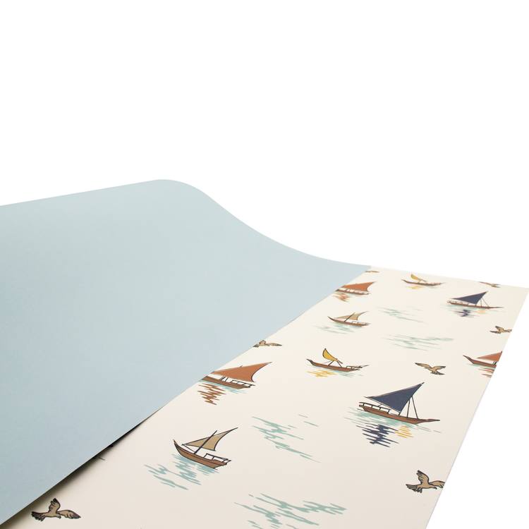 Wrapping Paper Dhow Boats + Light Blue