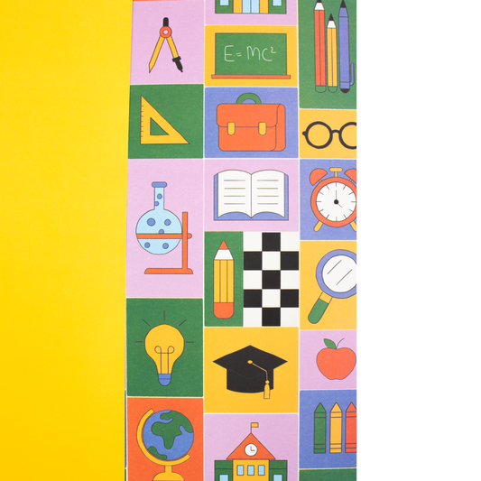 Wrapping Paper Teacher's Day + Yellow