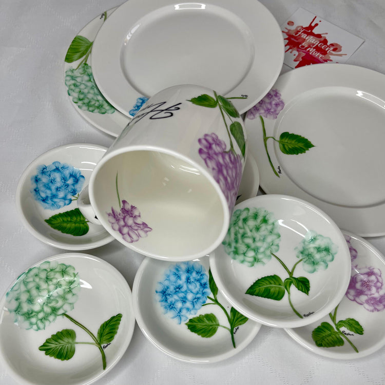 Floral Porcelain Painting – Hydrangea Edition by Rasha (20/08/2025, 5:00PM – 8:00PM)