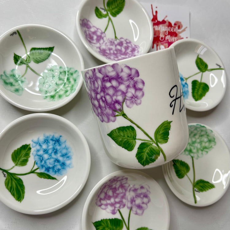 Floral Porcelain Painting – Hydrangea Edition by Rasha (20/08/2025, 5:00PM – 8:00PM)