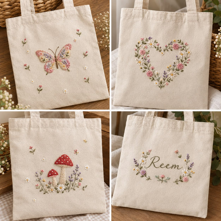 Hand Embroidery on Tote Bag Workshop by Fidha Asiya (28/10/2026, 3:00 PM – 5:00 PM)