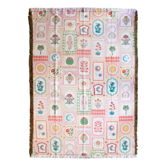 Woven Blanket Moonlit Oasis