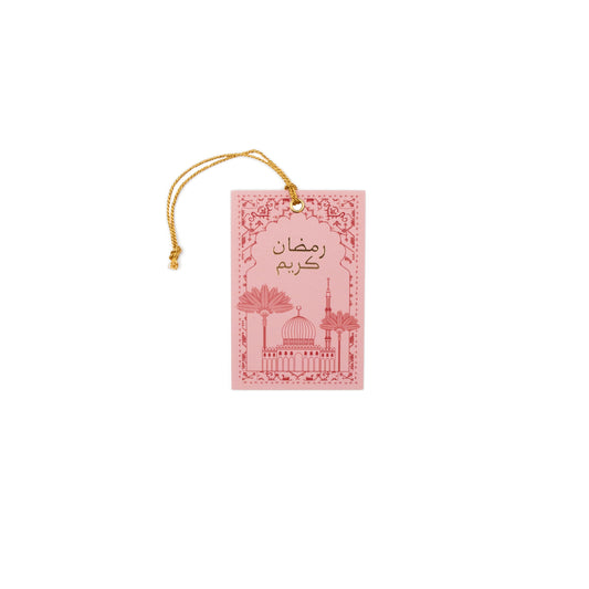 Gift Tag Set of 4 Ramadan Kareem Pink Souq Remix