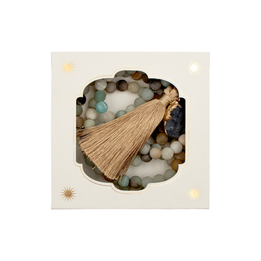 Amazonite & Quartz Tasbih Moonlit Oasis