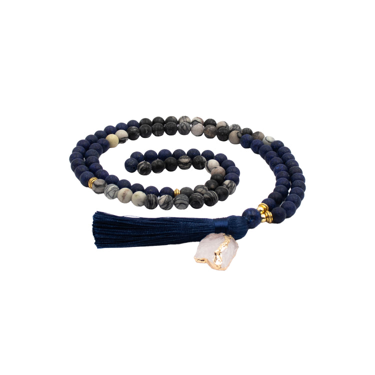 Dumortierite & Labradorite Tasbih Moonlit Oasis