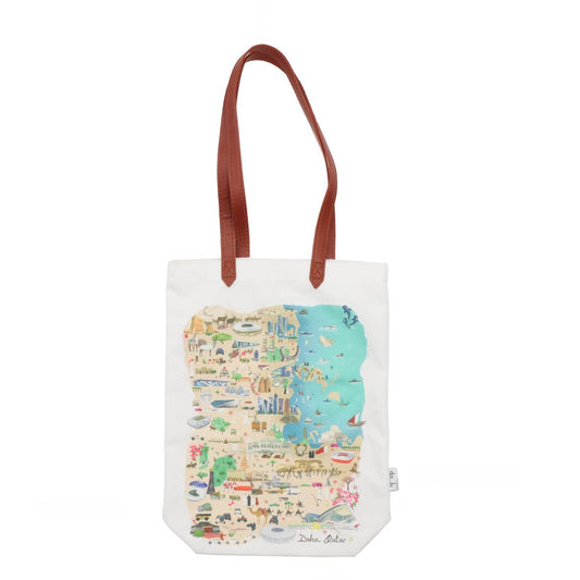 SK - Doha Map Tote Bag