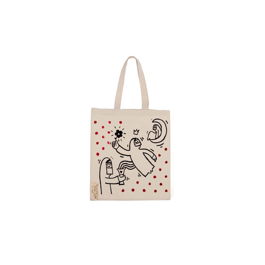 Hand-painted Tote bag by Mubarak Al-Malik (MMT04)