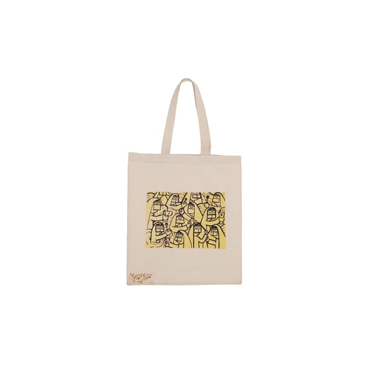 Hand-painted Tote bag by Mubarak Al-Malik (MMT12)