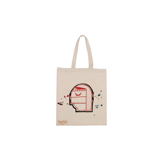 Hand-painted Tote bag by Mubarak Al-Malik (MMT13)