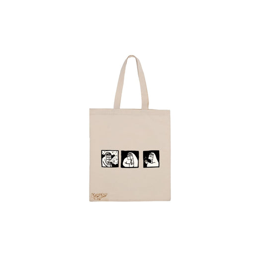 Hand-painted Tote bag by Mubarak Al-Malik (MMT16)