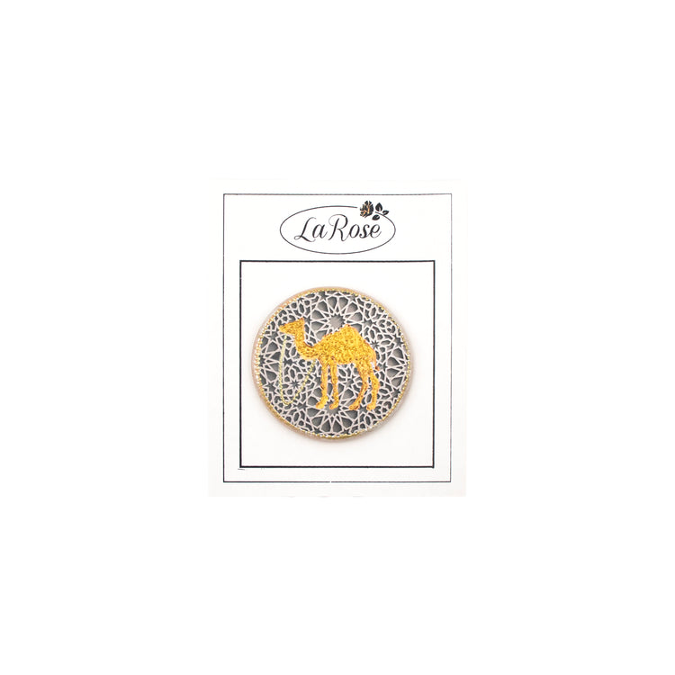 Magnet (Round Camel Gold, L)