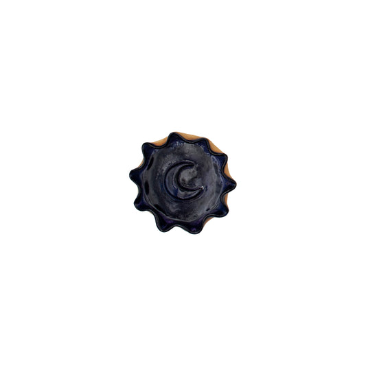 Ceramic Moon Plate (Navy Blue)
