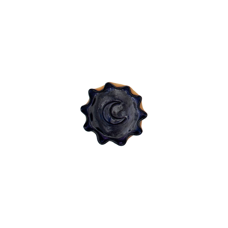 Ceramic Moon Plate (Navy Blue)