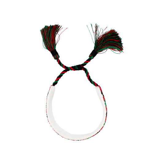 Tatreez Bracelet (White/Green)
