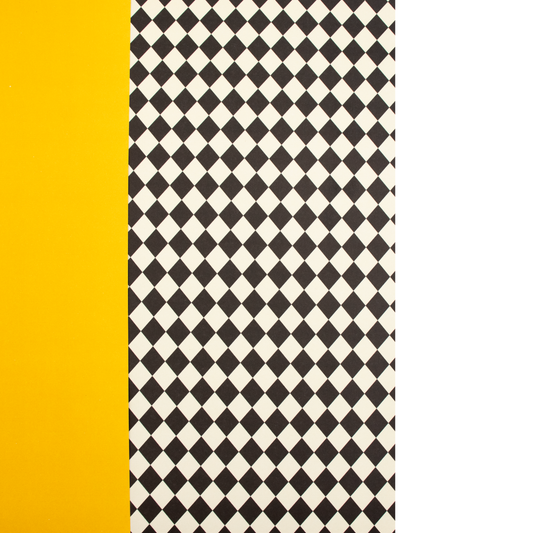 Wrapping Paper Checkered + Yellow
