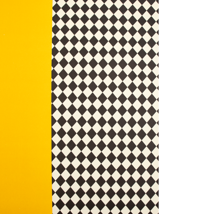 Wrapping Paper Checkered + Yellow