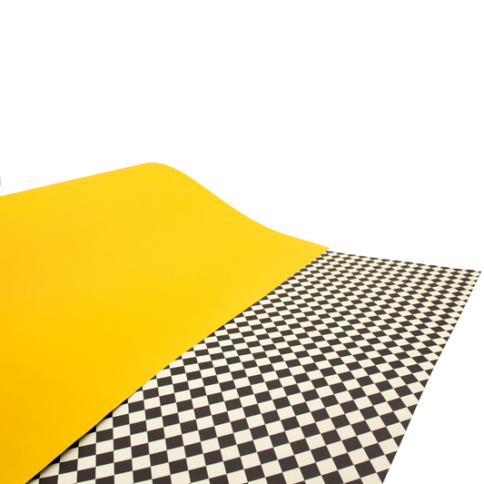 Wrapping Paper Checkered + Yellow