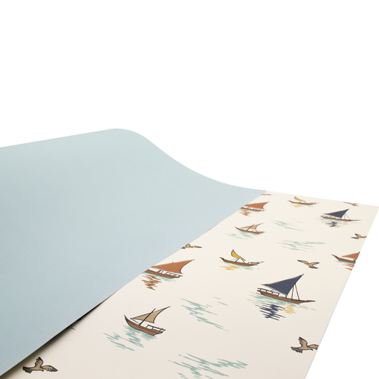 Wrapping Paper Dhow Boats + Light Blue