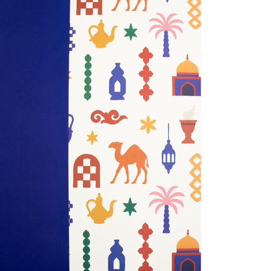 Wrapping Paper Cultural Pattern + Blue