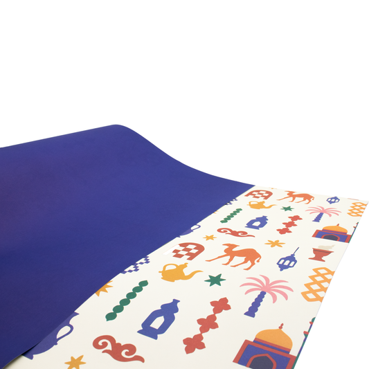 Wrapping Paper Cultural Pattern + Blue