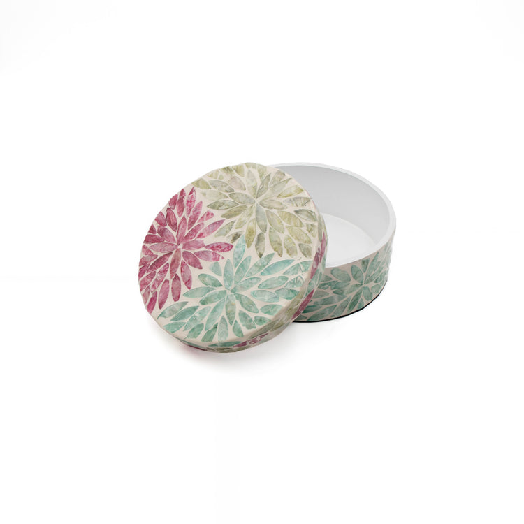 Mother of Pearl Round Box Trio (L)